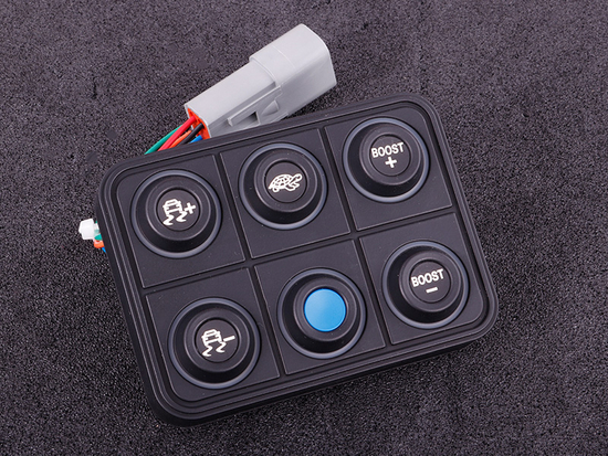 MaxxECU 2010 CAN keypad (6 keys) multi color LED RGB