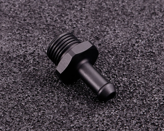 Króciec aluminiowy do podciśnienia MaxxECU 2364 1/8" BSP (męski) z wyjściem na przewód (choinka) śr. 6 mm do komputerów MaxxECU GEN2 Race