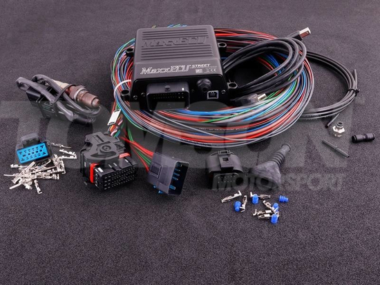 MaxxECU STREET 1765 stand alone computer (premium version with connector, harness, wideband LSU 4.2 O2 sensor and accessories)
